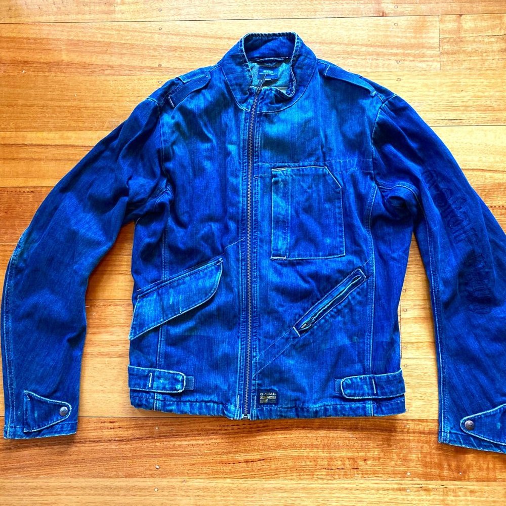 G-Star Denim Chopper Art Biker Jacket L/XL